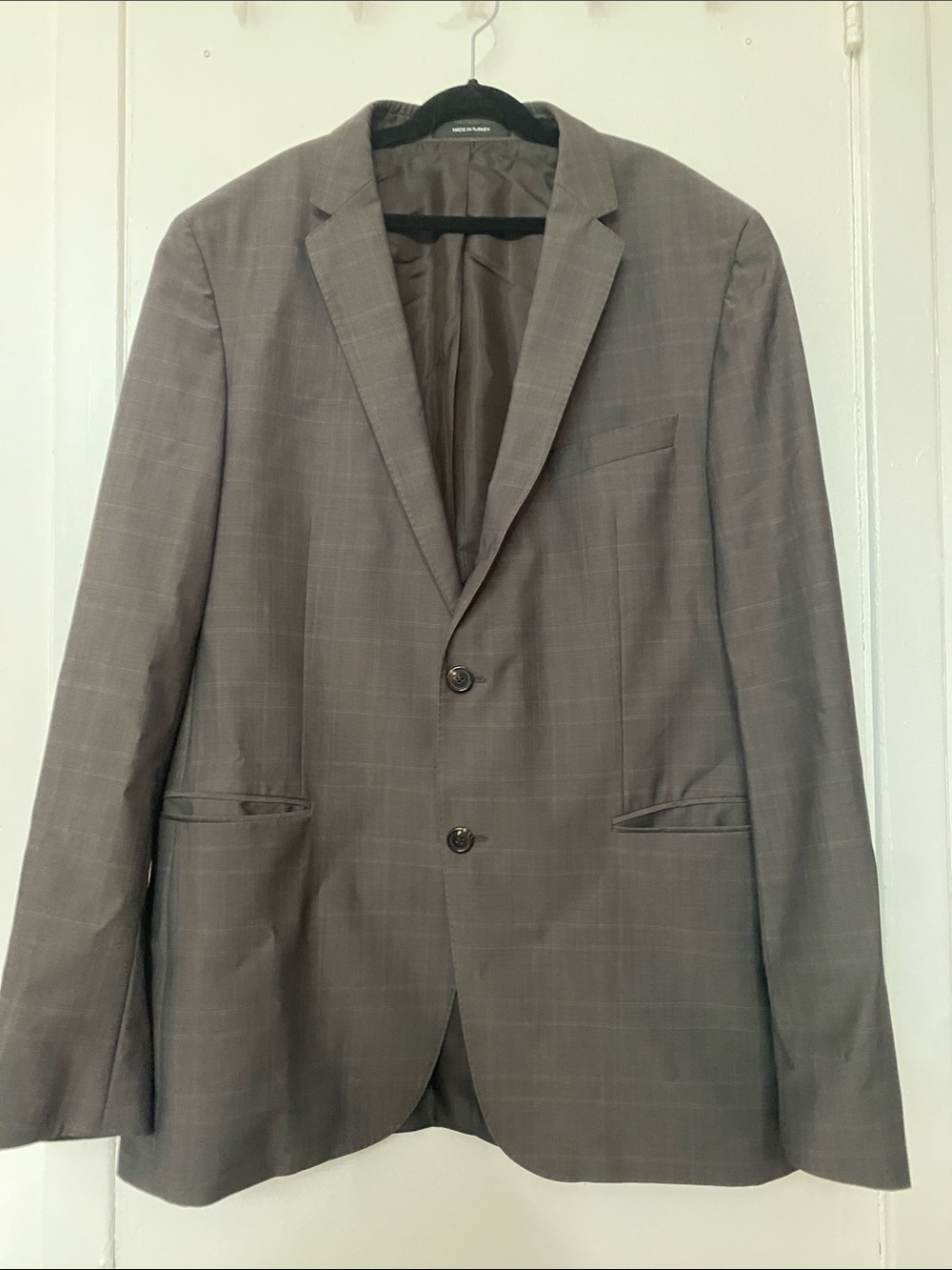 Hugo Boss Gray Windowpane Sport Coat